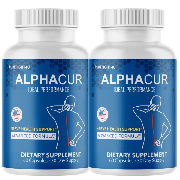 PureFight4U Alpha Cur Capsules, Natural Nerve Support Formula Supplement -
