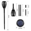 Solar Tiki Torch 43" (Super Large Size) with Flickering Flame,