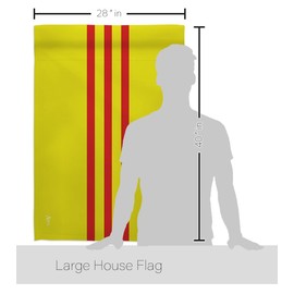 Americana Home & Garden HS140254-BO Vietnam-South World Nationality Decorative Vertical, House Flag Set 28"x 40" w/Flagpole, Multi-Color
