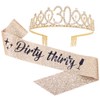 "Dirty Thirty" Sash & Rhinestone Tiara Set - 30th Birthday