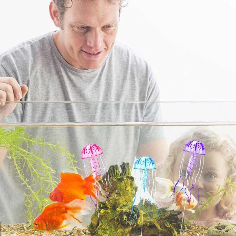 GANPUB Pink Artificial Simulation Glowing Jellyfish Suitable for Fish Tank