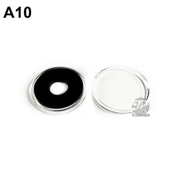 AirTite A10mm (.393") Coin Holder Capsules with Black Rings, Quantity