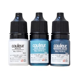MYmama Outlet Sea Resin Coloring Agent, 0.2 fl oz (5 ml), Set of 3 Colors, Marine, Universe, Clear, Highly Coloring