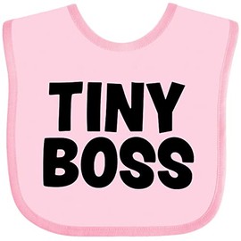 inktastic Tiny Boss Baby Bib Pink 3461c