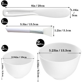 Bigwinyep 4Pcs Silicone Facial Mask Bowl DIY Face Mask Mixing Bowls for for Home Salon Spa Face Skin Applicator Bowl, White