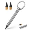 TISUR Metal Titanium Inkless Pencil, Infinity Forever Everlasting Pencil, Mini Pocket Pencils with 2 Replaceable Nibs for Drawing Sketching Drafting Supplies
