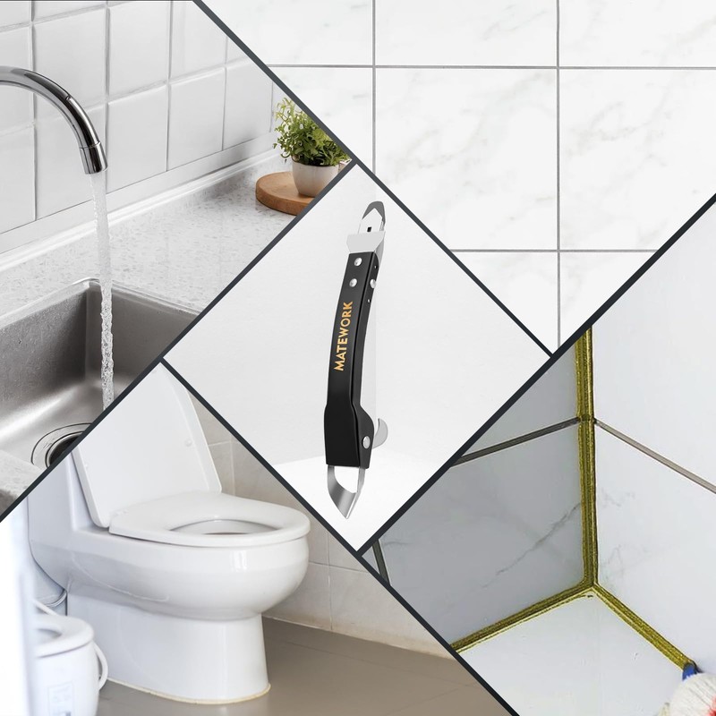Caulking Tool Kit, Stainless Steel Caulk Remover Tool, 4 in