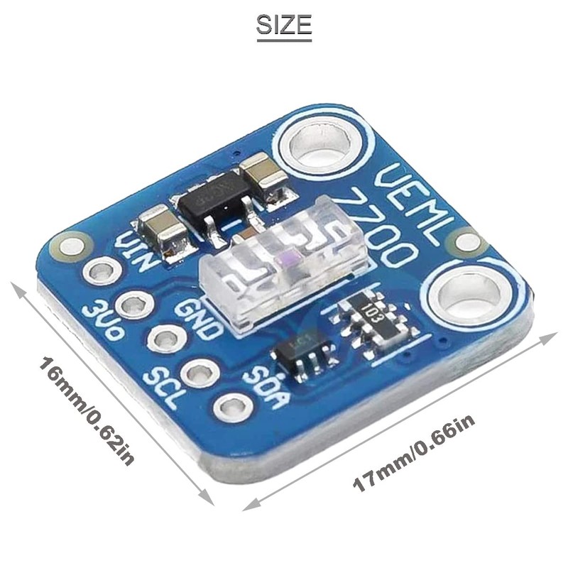 Youmile 2 pcs Ambient Light Sensor VEML7700 3.3V-5V Lux Sensor