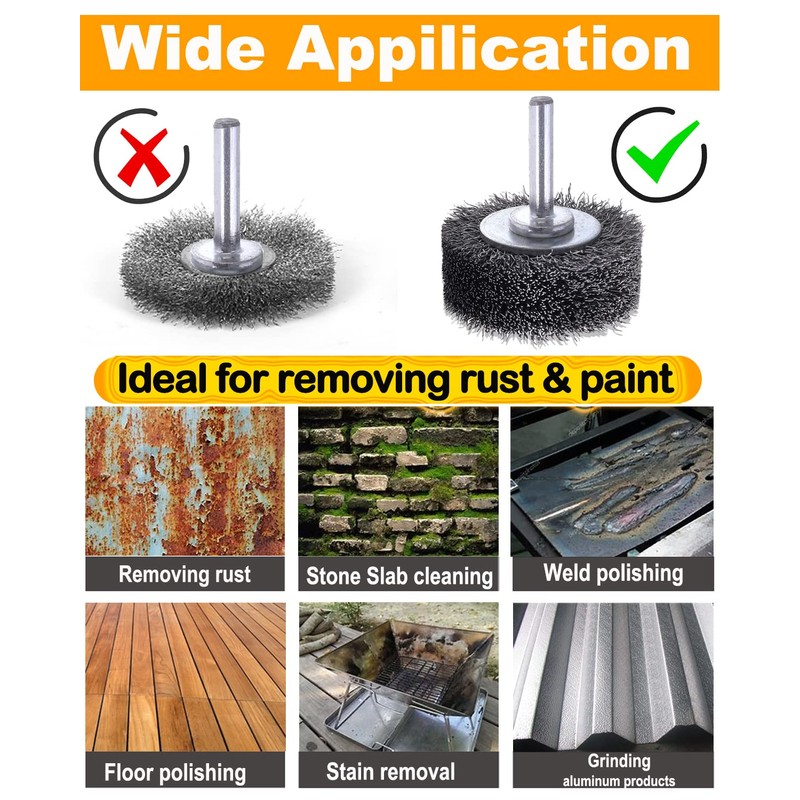 10 Pack Wire Wheel Brush Wire Wheel Brush for Drill