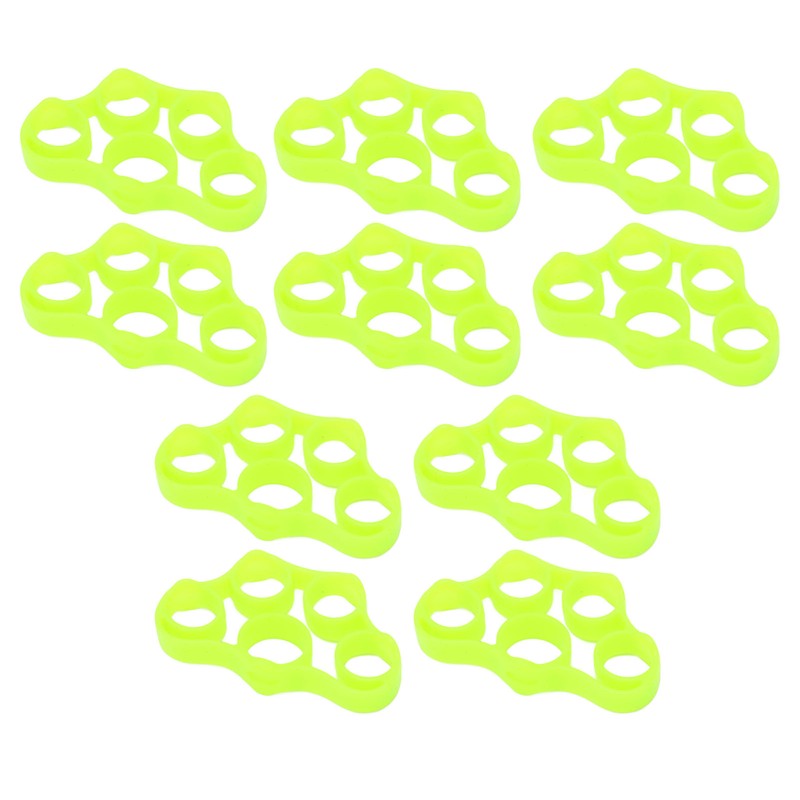 10Pcs Finger Exerciser 6.6LB Green Soft Flexible Silicone Portable Skin