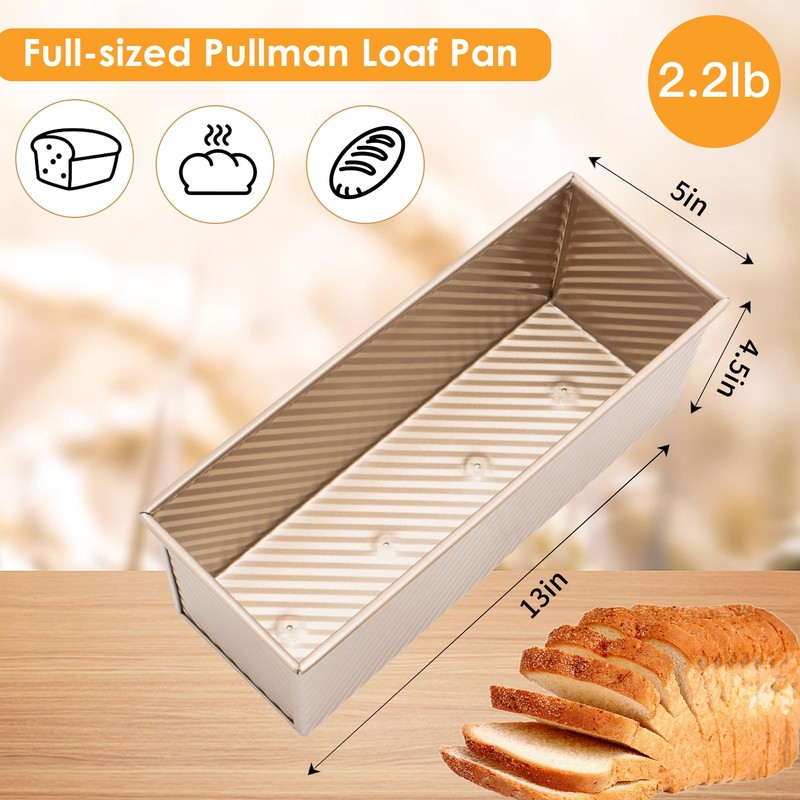 Spmarkt Bread Pan, 13 * 5inch Aluminized Steel Non-Stick Rectangle