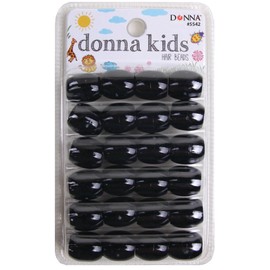 DONNA Jumbo Plastic Hair Beads, DIY Braiding Beads for Kids 1pc Quick Beaders, Small Pack Size, 1PC Black Color
