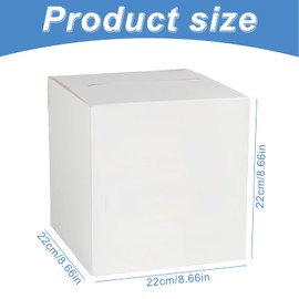 Wedding Card Box Wedding Card Post Box for Reception, Cardboard Ballot Box Suggestion Box with 10 White Card, Charitable Donation Boxes for Charity Voting Wedding Collecting Fundraising Feedback