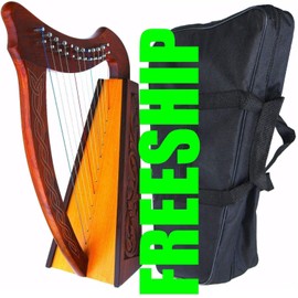 DEURA HARP CELTIC 12 STRINGS BABY LAP HARP with BAG DH-12B