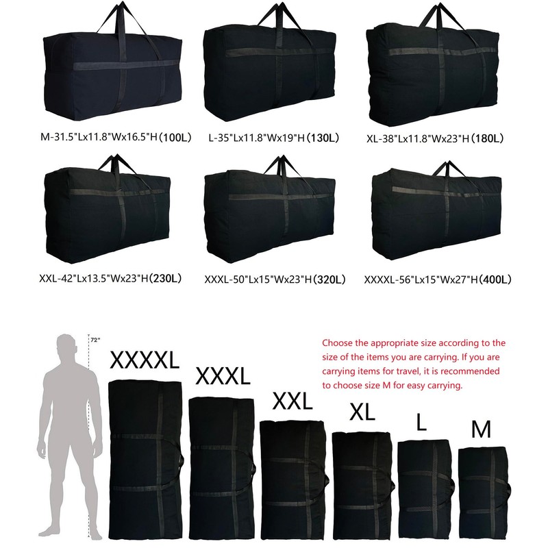 DoYiKe Extra Large Storage Duffle Bag with Zippers and Handles,