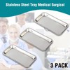 Voarge 3 Pack Small Instrument Tray, Dental Rectangular Tray, Useful