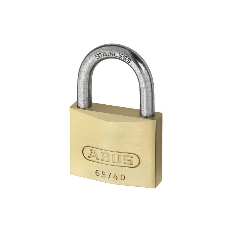 Abus - 65IB/40 40 mm Brass Padlock Stainless Steel Alike