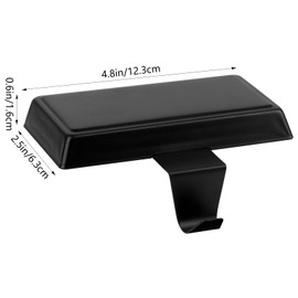 Fowecelt Black Christmas Stocking Holder, Metal Mantel Stocking Hanger for Mantel Shelf Stand Table Christmas Decor