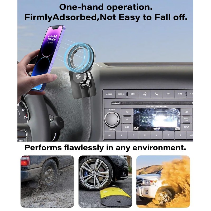 AbeeyGeomarn Magnetism Car Phone Holder for 2011-2017 Jeep Wrangler JK