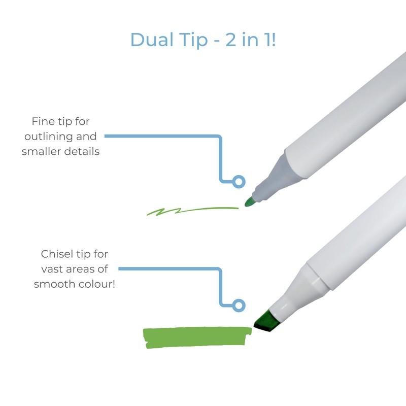 Cathedral Products Dual Tip Art Marker Pens Set | Vibrant
