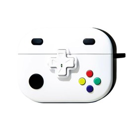 Game Case Cover for Airpod 4, Funny Case with Airpods Gen 4, Silicone Earpods 4 Hard Case, Classic Retro Handheld Game Console (White)