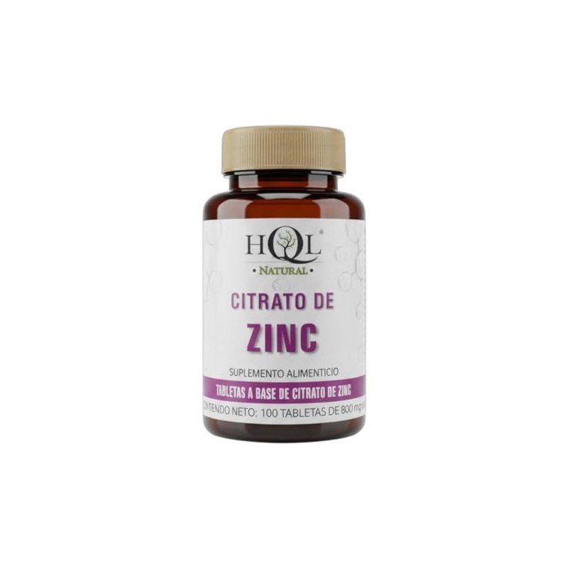 Citrato de Zinc 100 tabs HQL Suplemento alimenticio