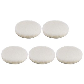 sourcing map 5pcs Wool Buffing Pads, 6 inch Polishing Pad Car Auto Buffing Pads Wool Polishing Buffing Pad Hook and Loop for Car Polishing, Buffing and Cutting