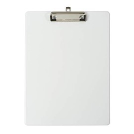 Exacompta 19296E Clipboard Pocket Clip Made in Germany with Sturdy Cardboard Core and Plastic Cover for DIN A4 with Pocket on Spine White Ideal for Inventory and Warehouse Management