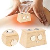 2 Holes Bamboo Moxa Box Moxibustion Box, 2 Holes Bamboo