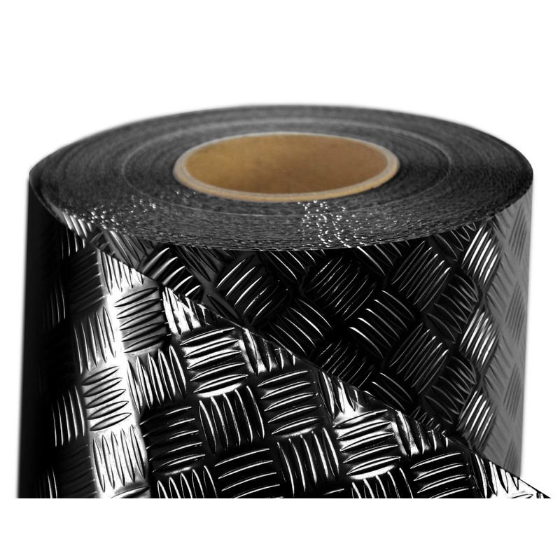 Industrial Utility Diamond Plate Metallic Chrome Finish Vinyl Wrap Underlayer