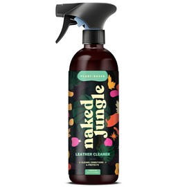 Naked Jungle Premium Plant-Based Leather Cleaner and Conditioner Spray, Restores Leather Like New and Contains UV Protectant, Shoe Cleaner, Couch Cleaner, Car Interior Cleaner, 24oz