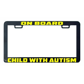 Unbranded On board child with autism license plate Frame holder legal
