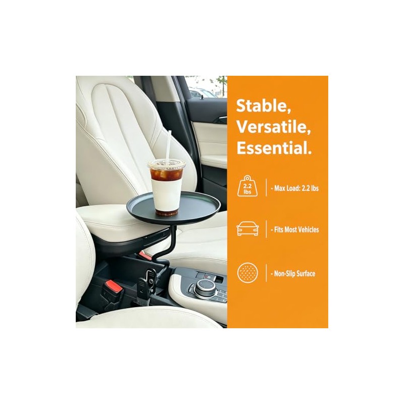 Bandeja de comida ajustable para coche, mesa de comedor, consola