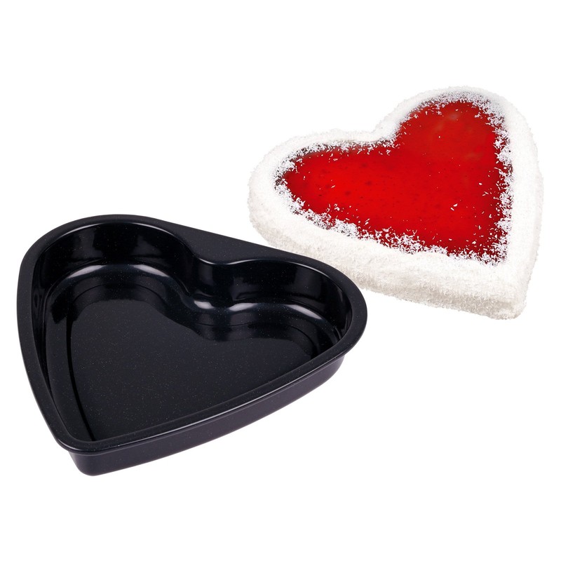 CHG 3397-46 Enamel Heart Baking Mould Approx. 26 x 26