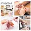 Pack of 2 Glass Nail File Round Double-Sided Cuticle Pusher
