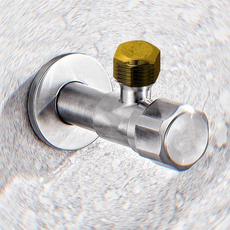 30-Pack Brass 3/8'' Compression Bathroom Angle Stop Shut-off Faucet Valve