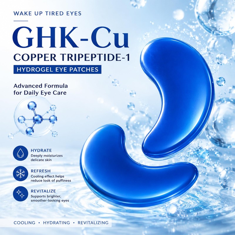 GHK-Cu Under Eye Patches for Puffy Eyes & Dark Circles,