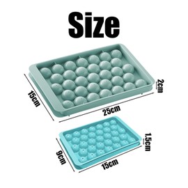 2 Pieces Ball Ice Cube Mold, Plastic Mold with Cover, Ice Making Tools, Durable Ice Hockey Mold, Kitchen Tools.