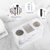 Luxspire Electric Toothbrush Holder, 3 Slots Large Marble Toothbrush Toothpaste