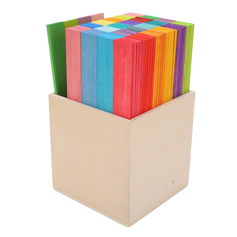 120pcs Wooden Building Blocks Colorful Bridge Building Stacking Toy Toddler