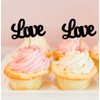 Darling Souvenir, Love Cupcake Toppers, Wedding Party Dessert Decorations -