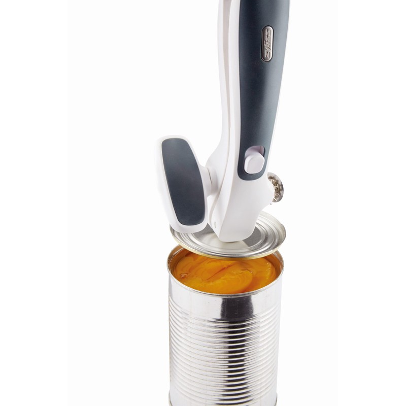 Zyliss E930043 Can Opener Lock and Lift, Plastic/Stainless Steel, White/Grey,