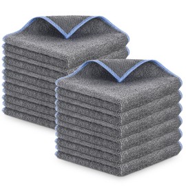 LICARGO 12 x Microfibre Car Cloths with 220 GSM - Extremely Absorbent and Gentle Soft - 30 x 30 cm All-Round Microfibre Cloth Car Care - Lint-Free Polishing Cloth Car Microfibre Cloth Car Drying Cloth