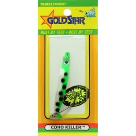 SILVER HORDE Coho Killer EX Fishing Spoon, Green Frog, 3"