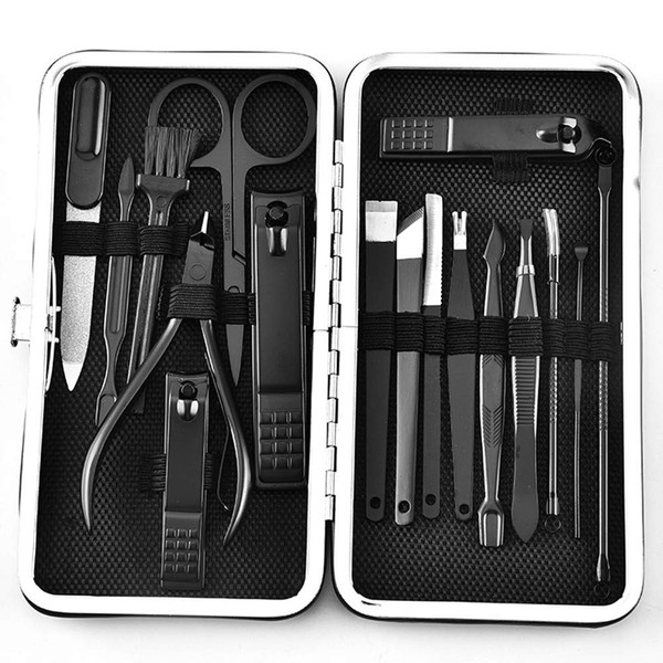 Chonor 17-Piece Professional Heavy Stainless Steel Nail Clippers Nail Nippers Nail Care Cutter Cuticle Remover Pedicure Travel Manicure Care Tool Kit Set #2