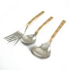 IBA Indianbeautifulart Copper Steel Cutlery Set of 3 Pcs Serving