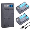 2 Pack LP-E6N LP-E6NH LP-E6 Battery, Dual-Channel Charger Compatible for