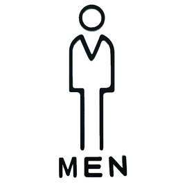 VIEAURA Toilet Sign Plate Pictogram WC Bathroom Sign Acrylic Three-dimensional Toilet Sign Stylish Simple Interior (MEN Black)