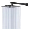 HarJue Shower Head with Extension Arm, High Pressure Square with