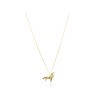 NÉCORA Dije/Collar Lobo De Origami En Plata Con Chapa de
